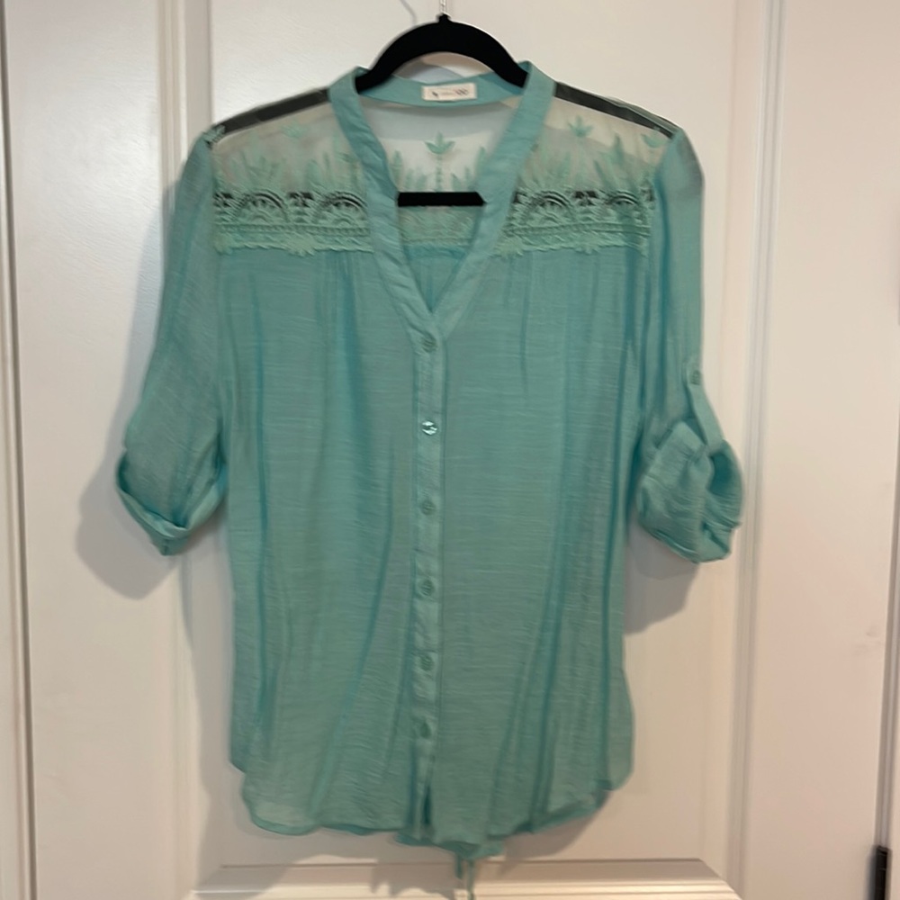 Mint Green Tunic Style Top